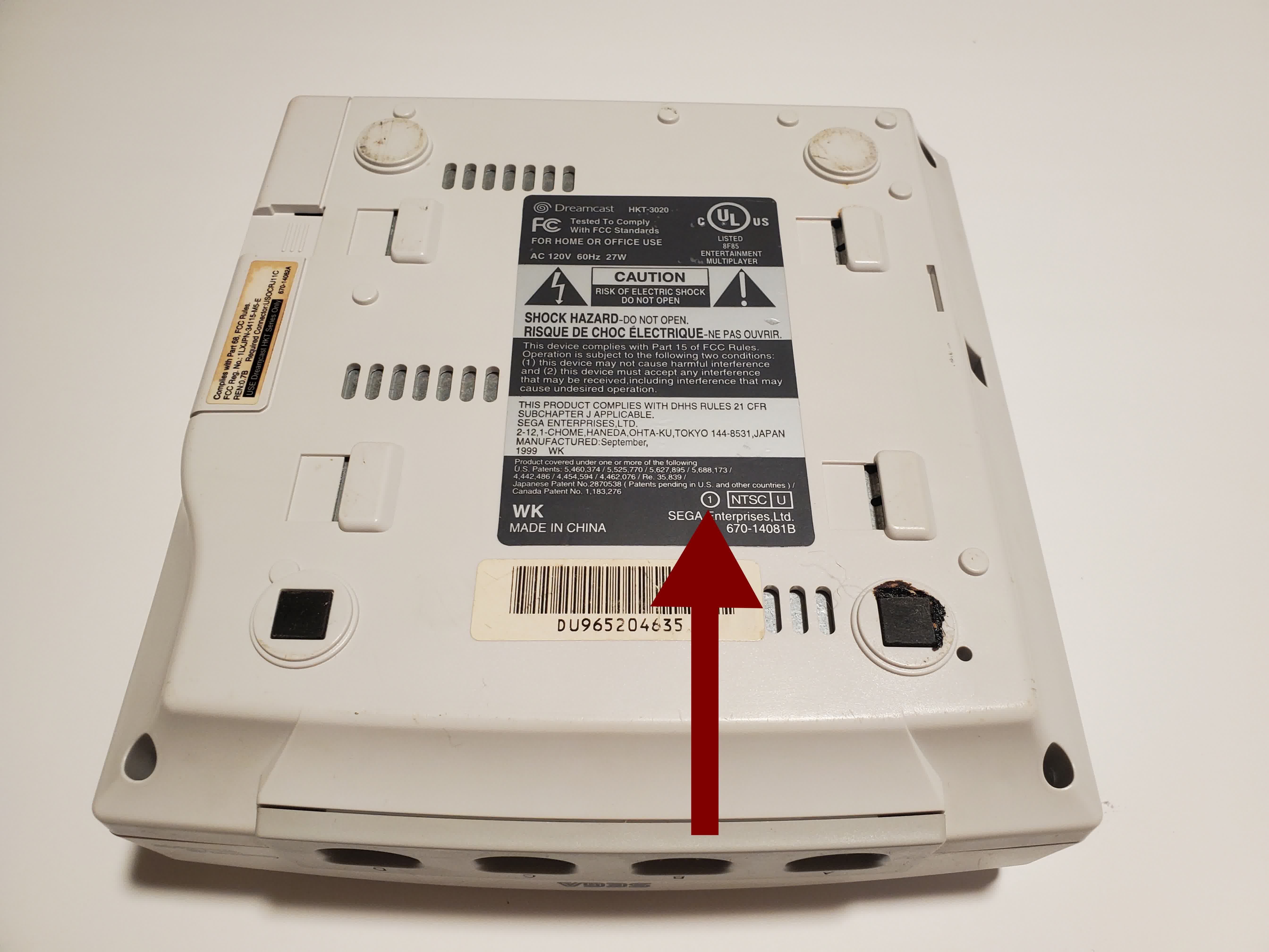 dreamcast early rev 1 console